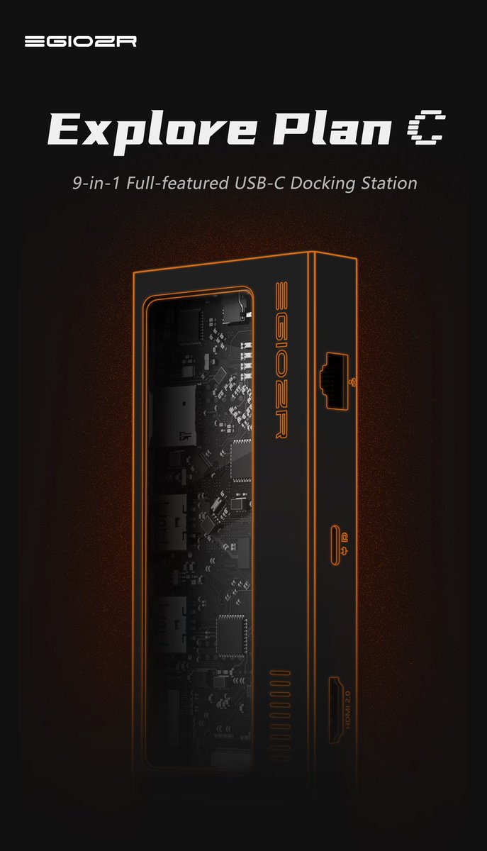 egiozrofficial's tweet image. Full function docking is coming! 🥰Support the display by USB-C protocol🥳 #docking #usbc #techtok #tech #videooutput