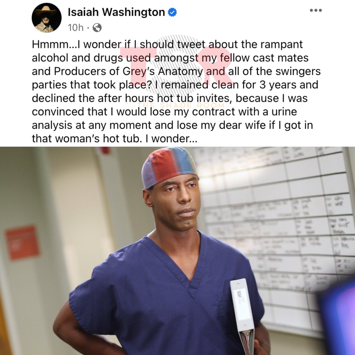 TheShadeRoom's tweet photo. Oop! Looks like Isaiah Washington wants to get a few things off of his chest.(📸: @gettyimages) https://t.co/E63ND0BUJr