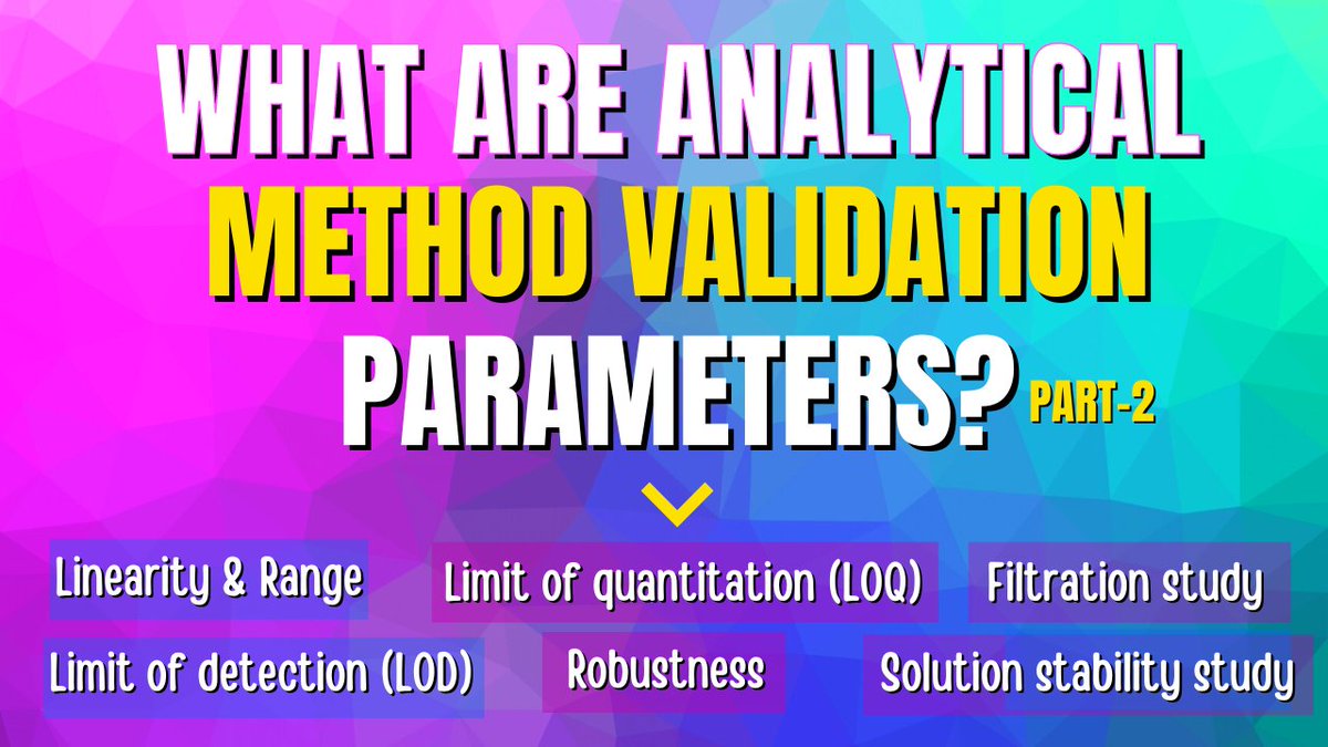 Join me on Pharma Glp as we dive into the world of analytical method validation parameters.
sharing my video link:
youtu.be/szor6DFgITM
#Pharmaceutical #AnalyticalMethods #Pharmaindustrie #validationparameters #PharmaceuticalAnalysis #MethodValidation #PharmaceuticalStandards
