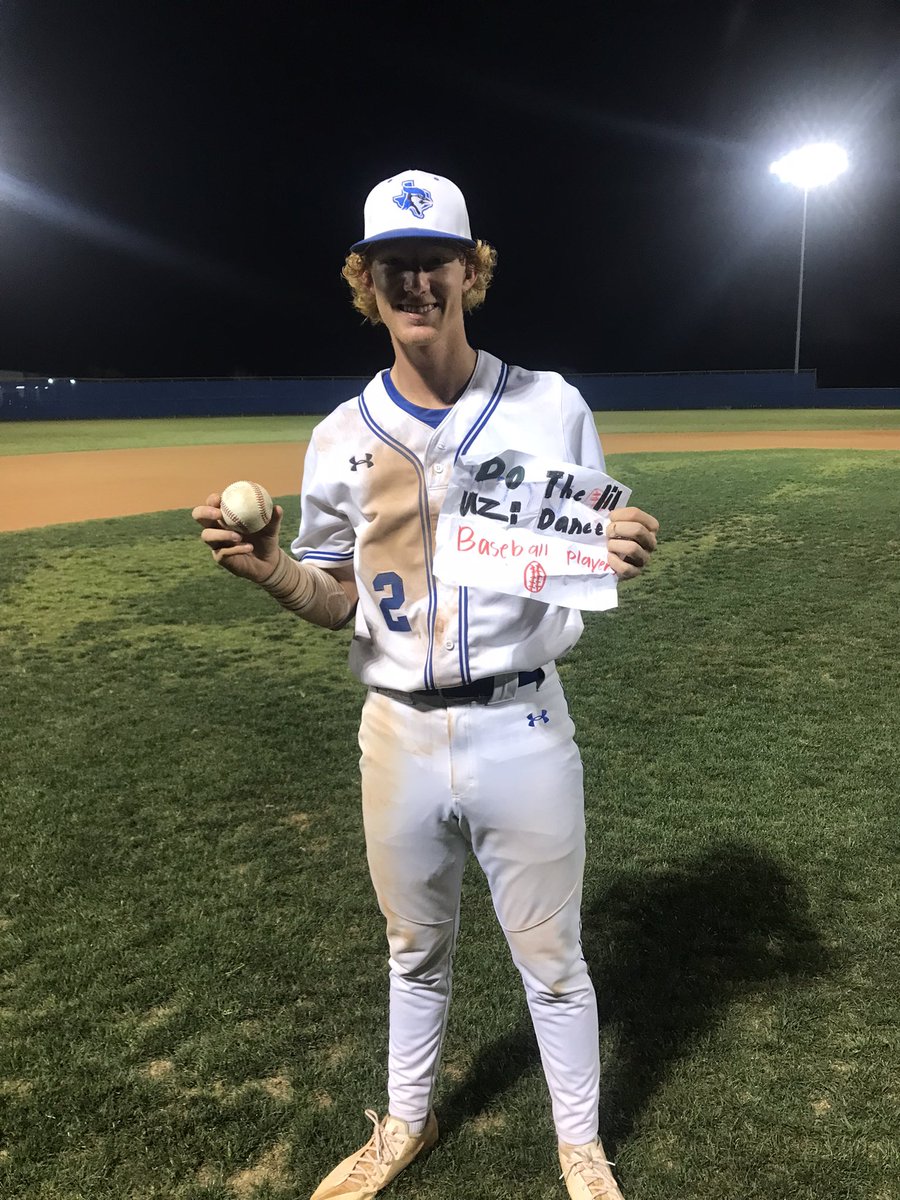 It’s all about the little things in life!!!
Like when you go walk through the elementary school to get fired up for the playoffs and your short stop gets a sign from a little kid. Played with it in his back pocket. 
Solo Homerun in the 6th to expand the lead to 2.
Post game pic