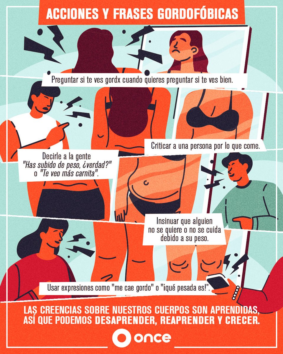 CanalOnceTV's tweet photo. ¿Sabías que existe el Día Internacional #SinDietas? 👀 Tiene el objetivo de promover una vida sana, pero libre de las crueldades a los que te sometes para alcanzar cuerpos "perfectos" e imposibles 🙅‍♀️.  Te invito a reflexionar sobre los comentarios que hacemos sobre los cuerpos 👇 https://t.co/3353Zl99i1