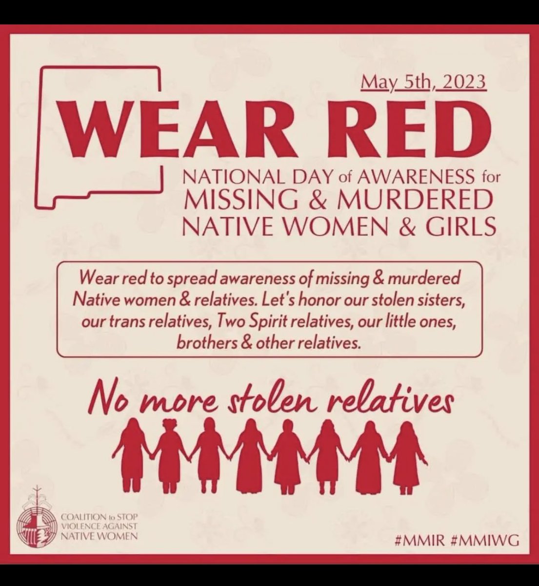 This is tomorrow. In honour of all the missing Indigenous who were never really looked for by authorities please wear Red for their families and loved ones. 
#MMIWG2S #MMIW #mmiwawareness2023