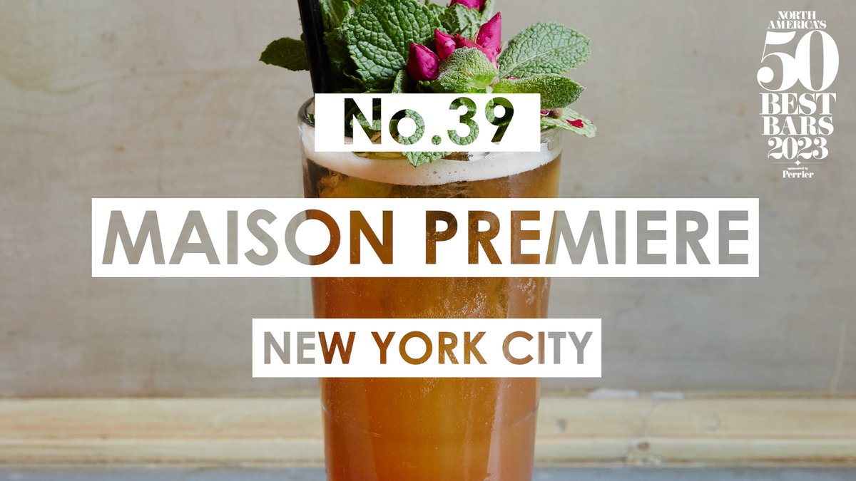 Offering an immersive trip into New Orleans’ gilded age with a distinctly New York twist, No.39 is Maison Premiere in #NewYork City! #NorthAmericas50BestBars #maisonpremiere