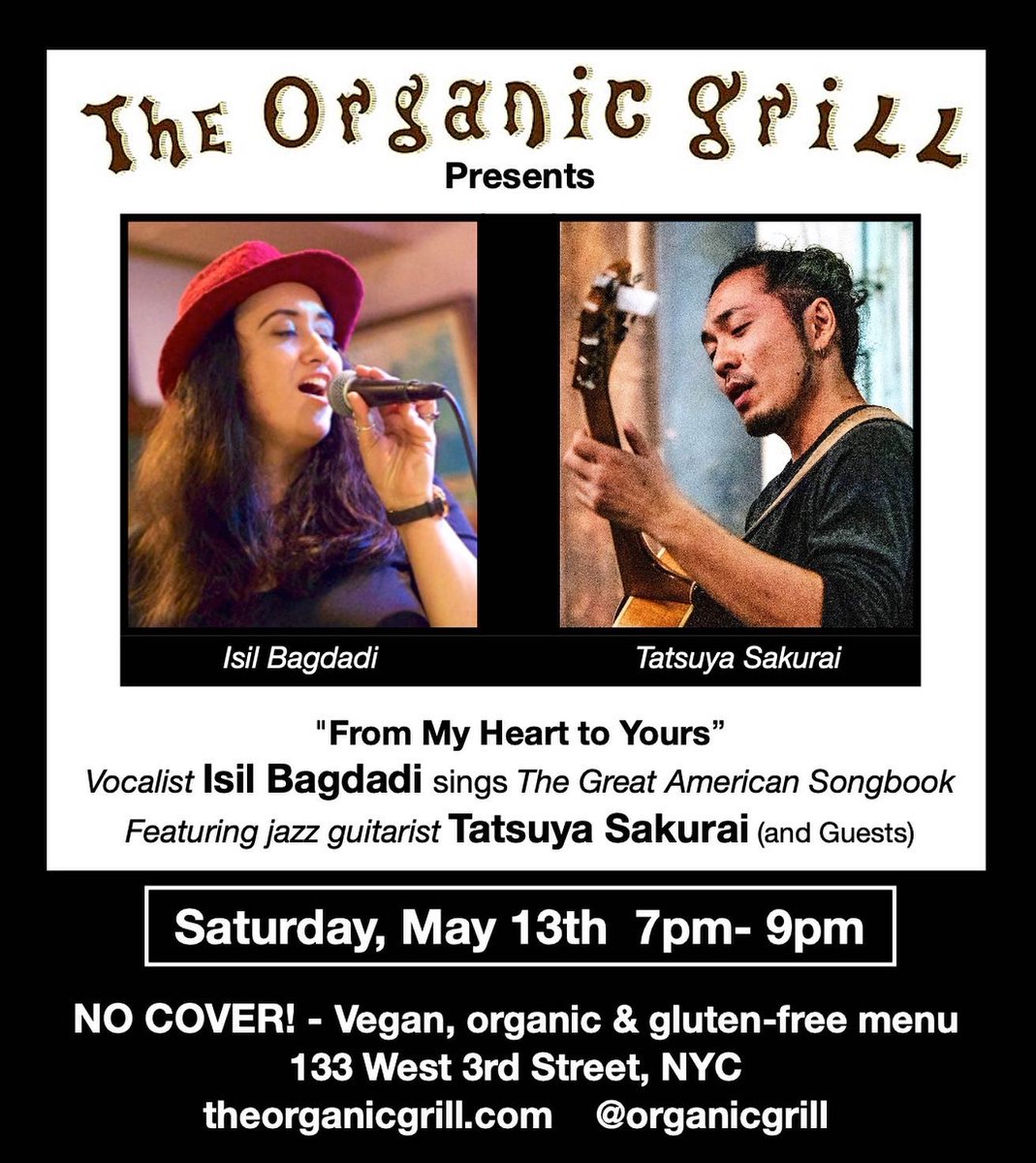 🎶GIG ALERT!🎶 Come join me Saturday, May 13th, 7-9pm at Organic Grill (right next door to Blue Note!) for my show “From My Heart to Yours" where I’ll be singing some of my favorite tunes from The Great American Songbook. Feels sooooo good to get back out there &amp; sing again! 💜