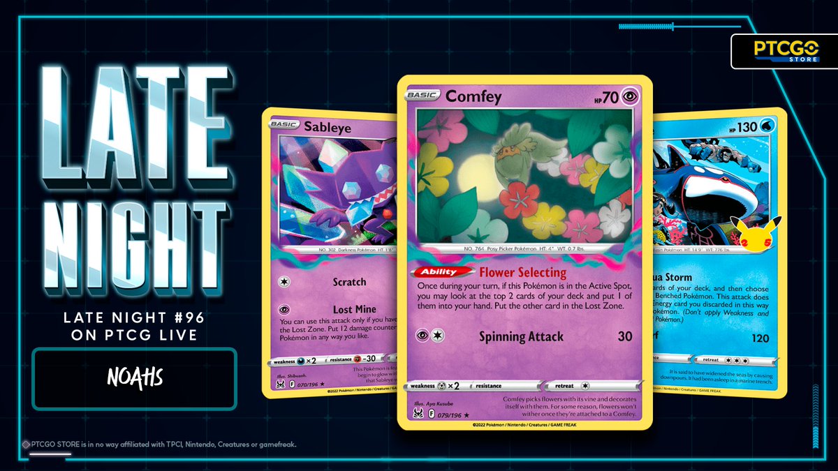 ptcgostore's tweet photo. 🤖Trainers!🤖
Welcome back to Competitive Friday! This time we have the deck piloted by the Late Night #96 on PTCG Live | Road to Japan Champion Noahs: Lost Box!
Find many cards from this deck right here! ▶️ https://t.co/l43zXmIw70 ◀️
#PtcgoStore #pokemon #lostbox https://t.co/Ozj5SL13MH
