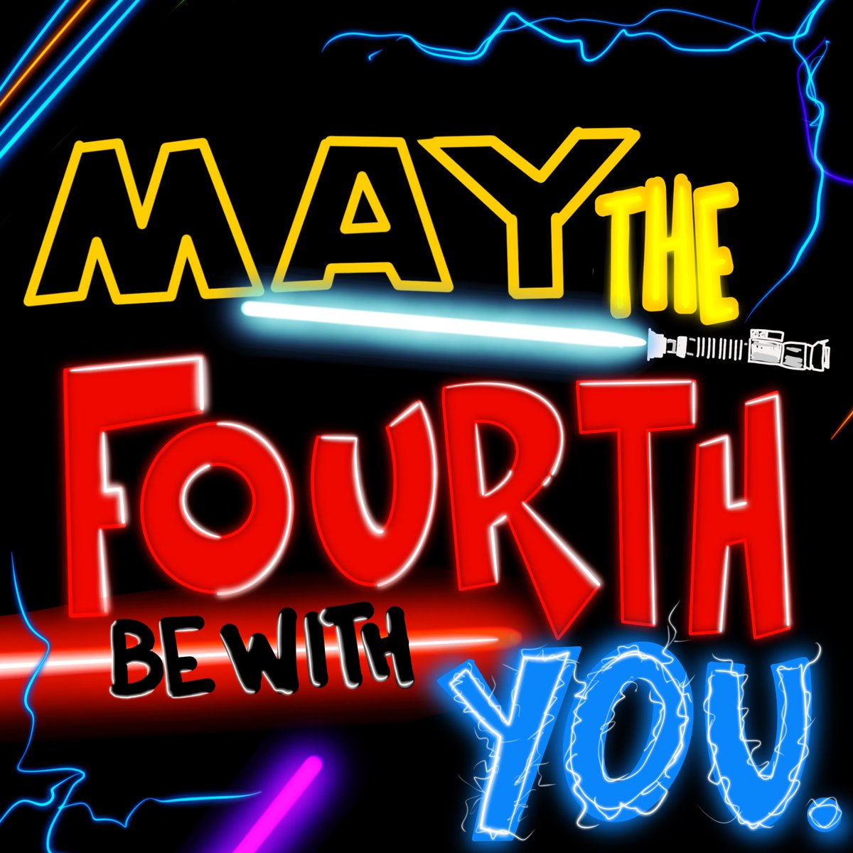 Just one more… 

using @Procreate 

#MayTheFourthBeWithYou #WordArt #Drawing #illustrator #MakeArtMay