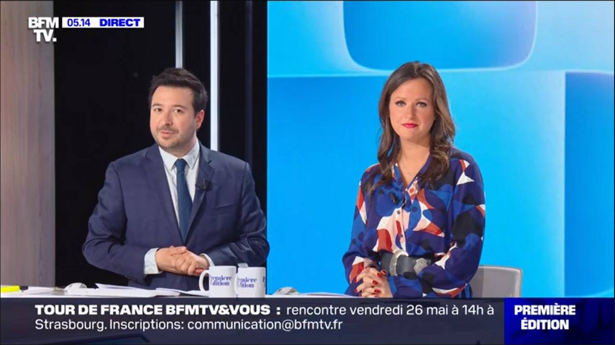 HYoussouf1297's tweet photo. Bonjour à @PaulinePioche @jul_mm et toute l'équipe de la @PremiereEdition sur @BFMTV ! https://t.co/hmbVbskie7