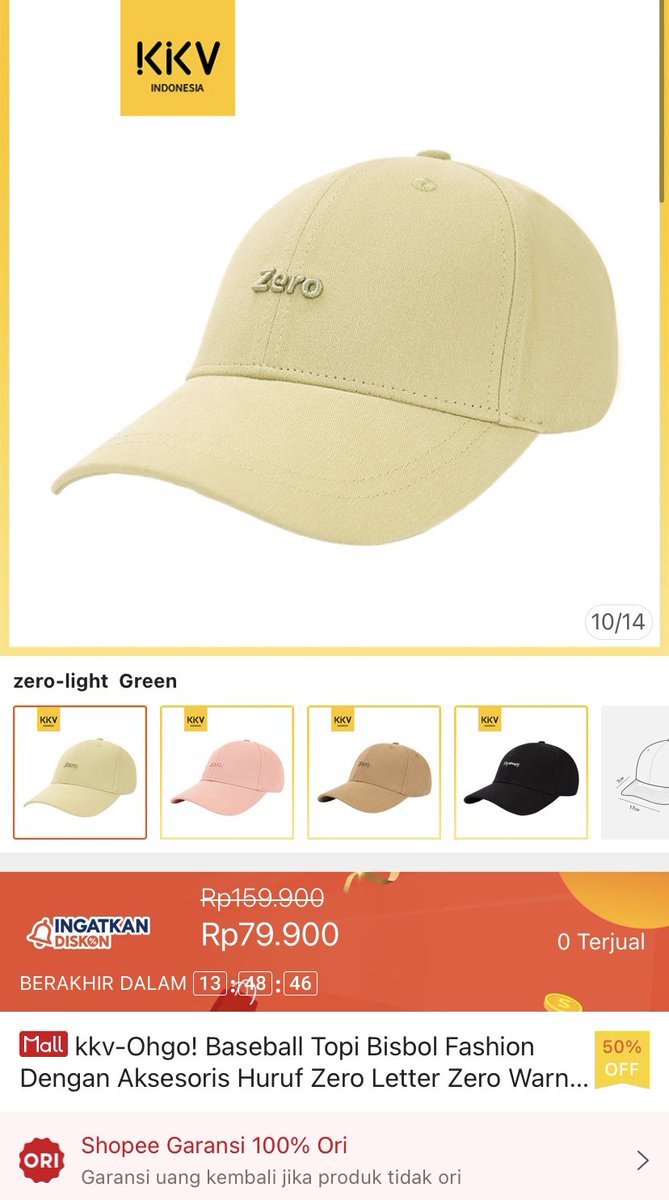 JKT48Fashion since 2017 on Twitter "Yessica Tamara wore KKV Baseball Cap Zero Light Green. 