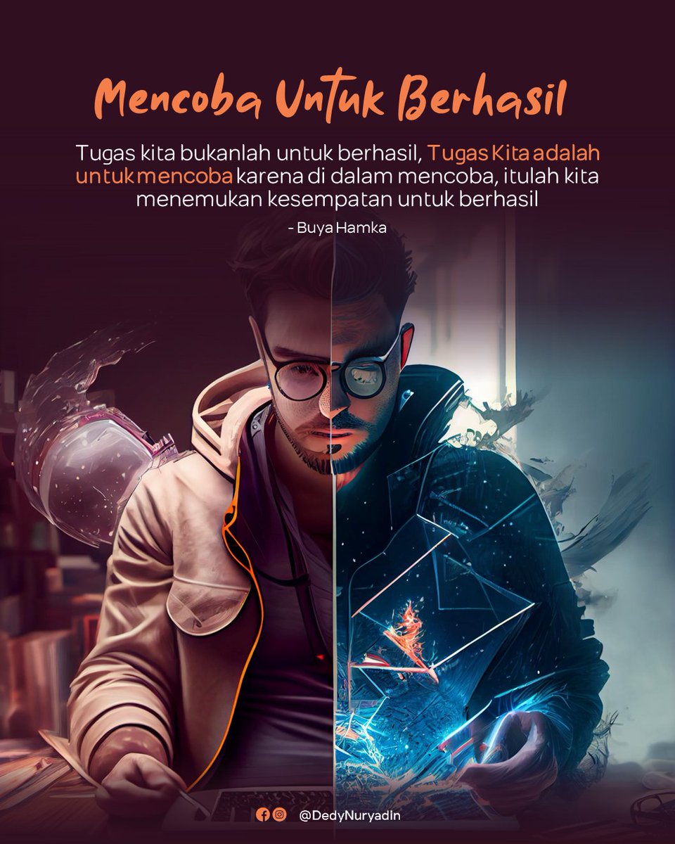 DedyNuryadin's tweet image. Cobalah dulu siapa tahu itu merupakan kesempatan Kita untuk berhasil....

#BuyaHamka #desainquotes #slidedesigner #DesainPowerpoint #MelukisSlide #AI