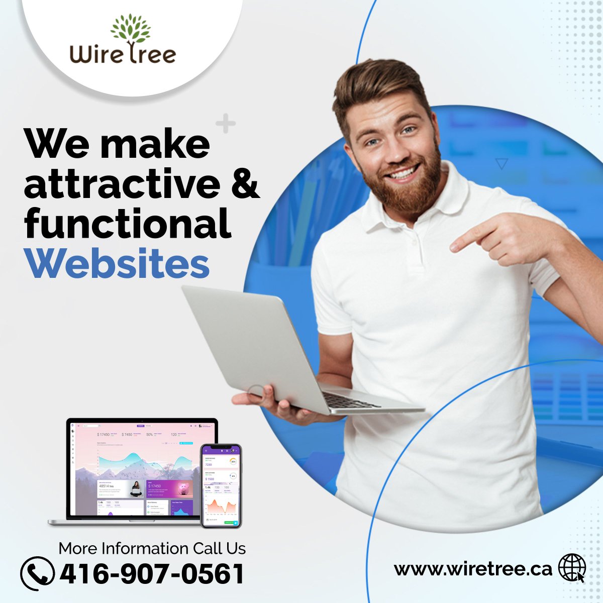 'Transform your online presence with our WireTree 
expert web design and development services!' #Webdesign #webdevelopment #designer #Toronto