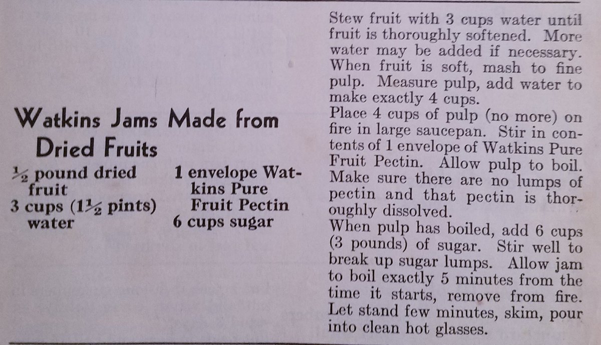 Dried Fruit Jam -- 1938

#oldrecipe #comfortfood #driedfruitjam #driedfruit
#homemadejam #1930srecipe 
#1930sfood #depressioneracooking #grandmafood #sugar
#fruitpectin #water