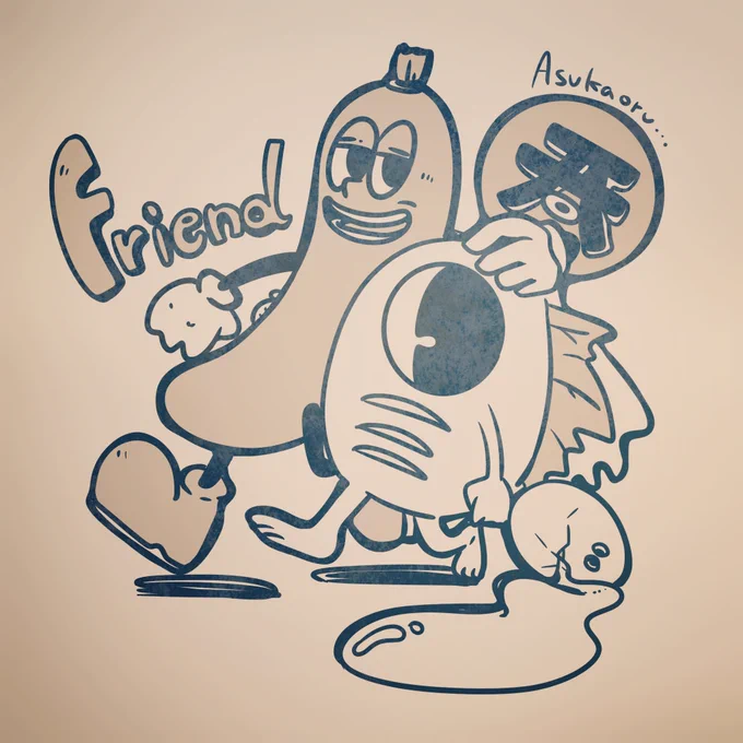 クラシックカートゥーン風な妖怪やキャラを描いてます!!よろしく  #GW創作クラスタフォロー祭