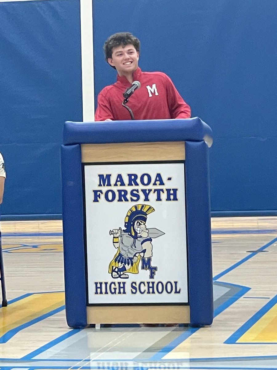kblunck's tweet photo. Signing Day at Maroa-Forsyth High School. So excited for this new chapter in Jacob’s life @MCScotsBaseball! #RollScots https://t.co/zZhBPaOYXU