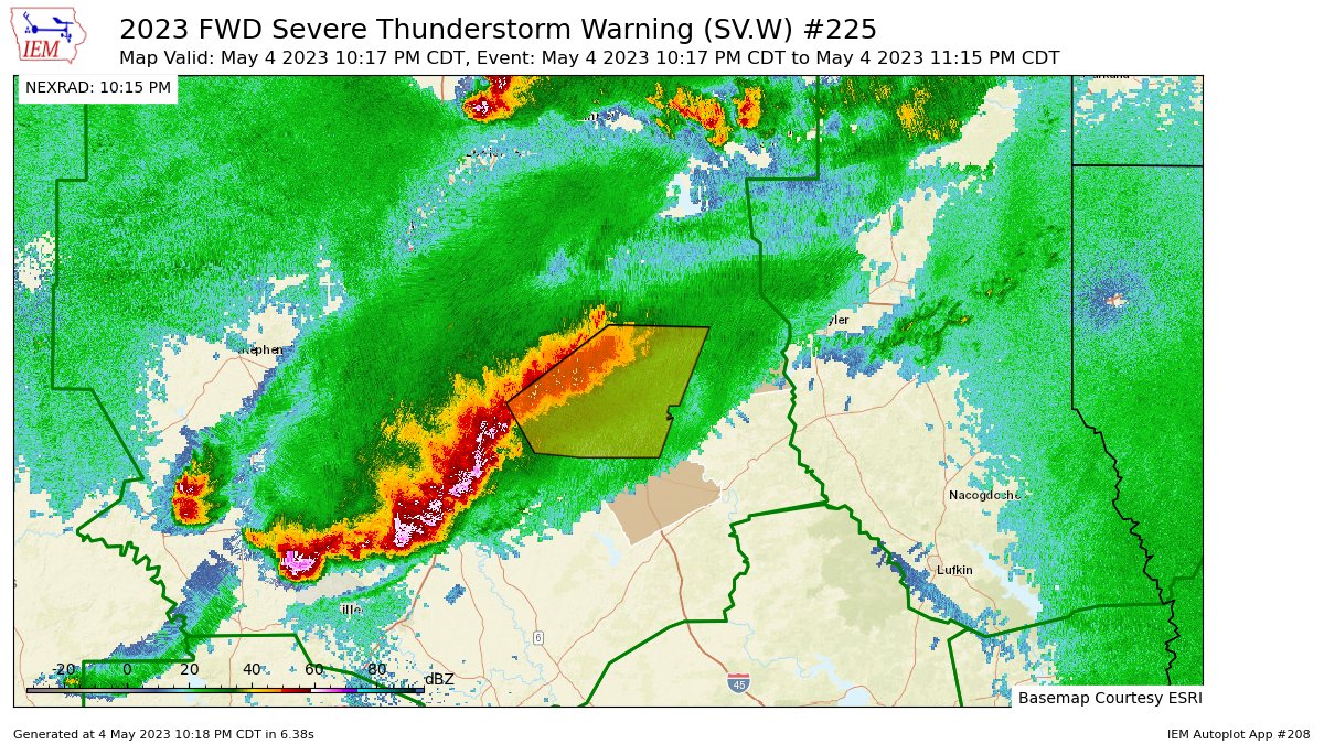 Severe Weather Alerts on Twitter "FWD issues Severe Thunderstorm