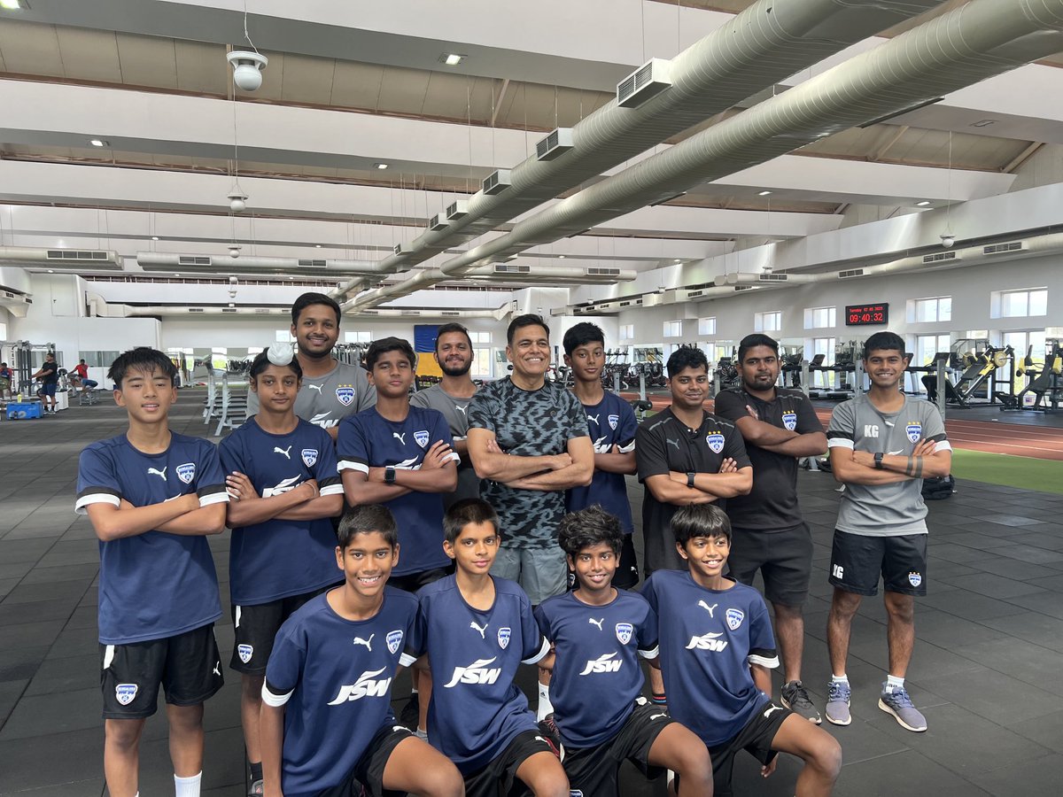 sajjanjindal's tweet photo. Spent time with the young footballers at Vijaynagar. https://t.co/0vY5Q6QibQ