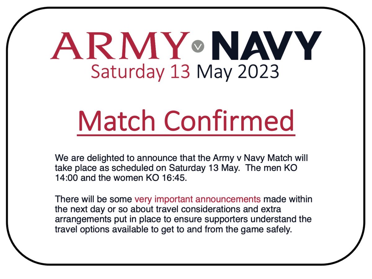 Army v Navy Match (@ArmyvNavyRugby) on Twitter photo 2023-05-05 06:11:34
