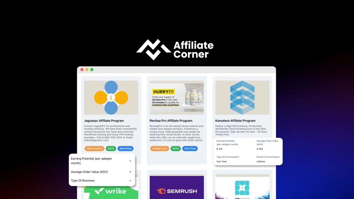 tejas3732's tweet photo. I am absolutely pleased to announce that Affiliate Corner is now on Appsumo 🥳💯❤️

You can now get Affiliate Corner for a great price at Appsumo 🎁🤞

Go get it now without any hassles 👇

Get here -> https://t.co/bO0UlUnmu4 https://t.co/cUkvIXK13D