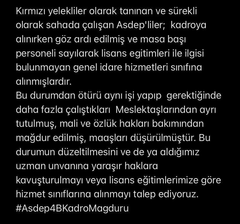 aysnrcnk's tweet photo. @kilicdarogluk Aile Bakanlığında çalışan #KırmızıYelekliler mağdur durumda. 
#Asdep4BKadroMagduru https://t.co/1tcqNGuJSZ