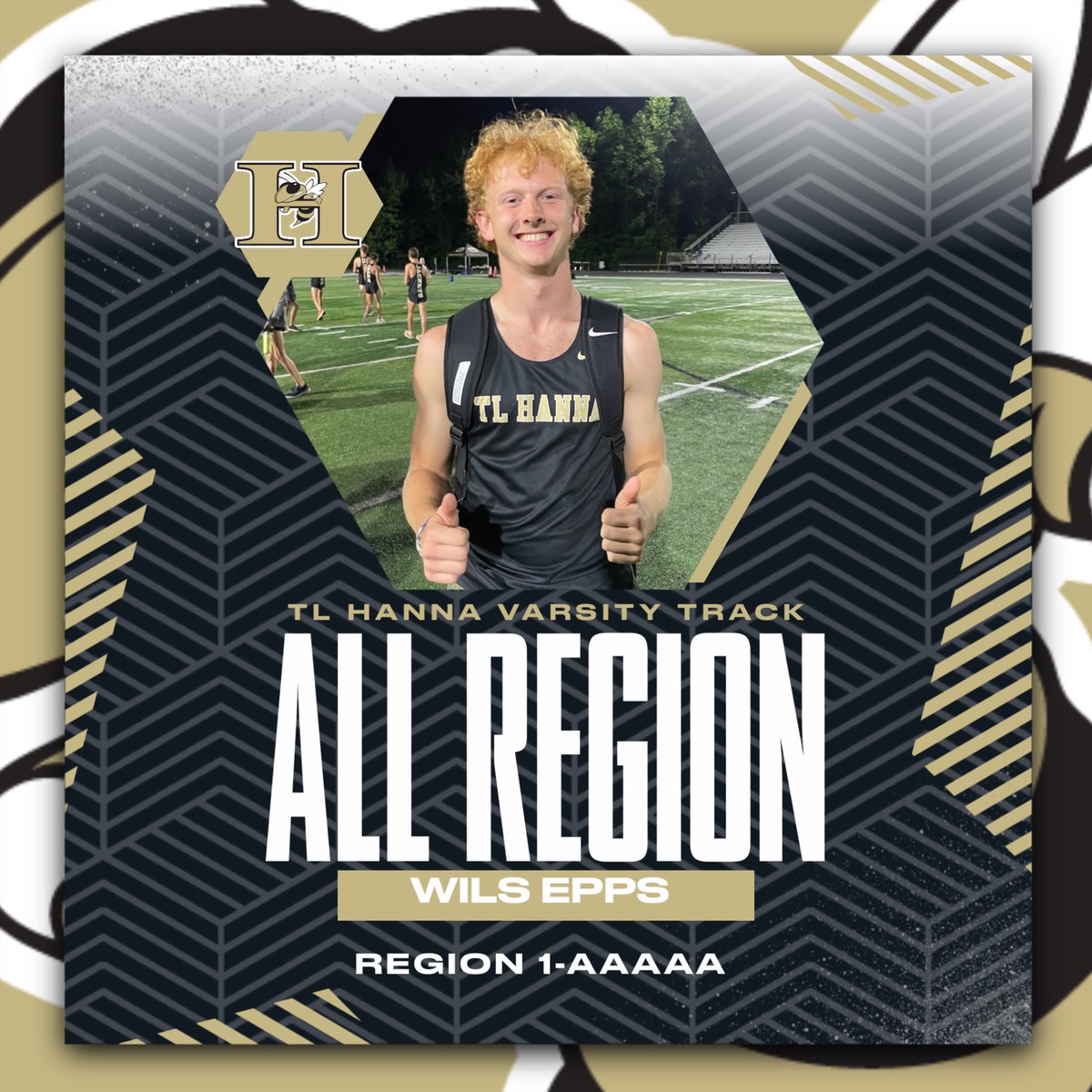 Wils Epps earned all region honors winning first place in the 110 meter hurdles at the Region 1-AAAAA Championships. @tlhanna_ad