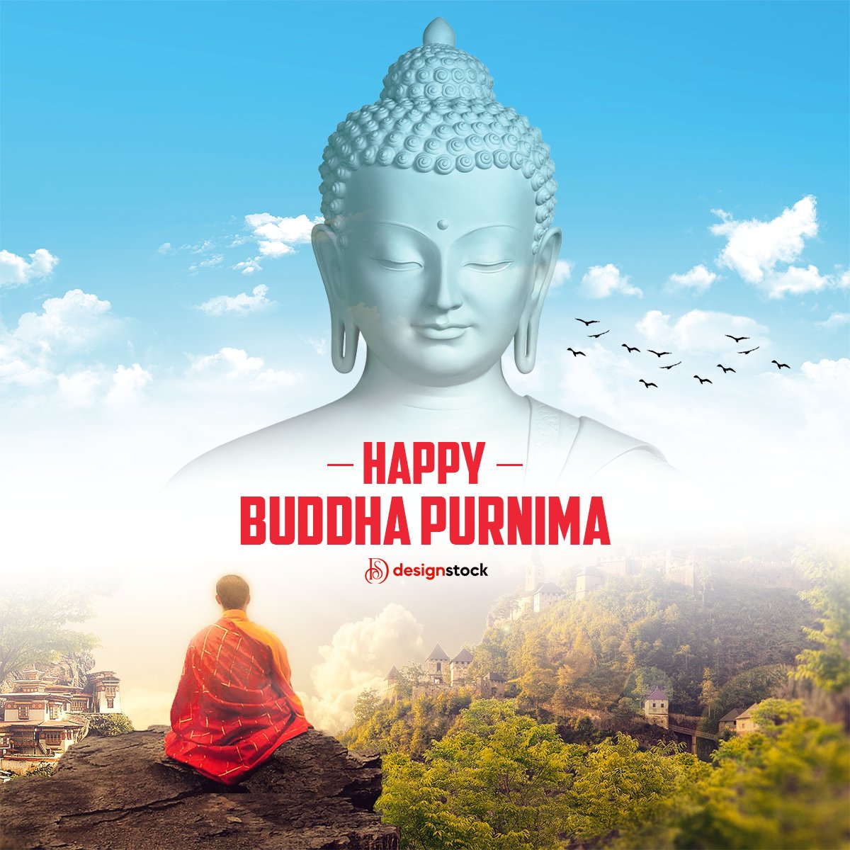 designstocknp's tweet photo. Wishing you a blessed Buddha Purnima! May the full moon of this day bring you prosperity, happiness, and spiritual growth.  #BuddhaPurnima #gautambuddha #manipulation #photoshop_art #Illustrator #adobe https://t.co/I6HfiICH9q