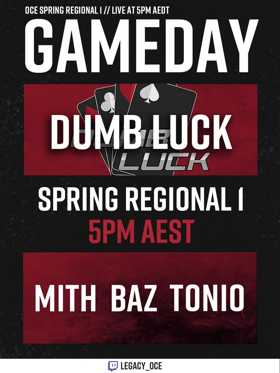 Excited to be co-casting <a href="/DumbLuckEsports/">Dumb Luck Esports</a> run in the #RLCS today with <a href="/Legacy117_/">Legacy</a>!

- <a href="/Mith_RL/">Mith</a> 
- <a href="/Baz_OCE/">Baz</a> 
- <a href="/Tonio_RL/">Tones</a> 

Come support the team at 5pm as they take on <a href="/PioneersGG/">Pioneers</a> !
