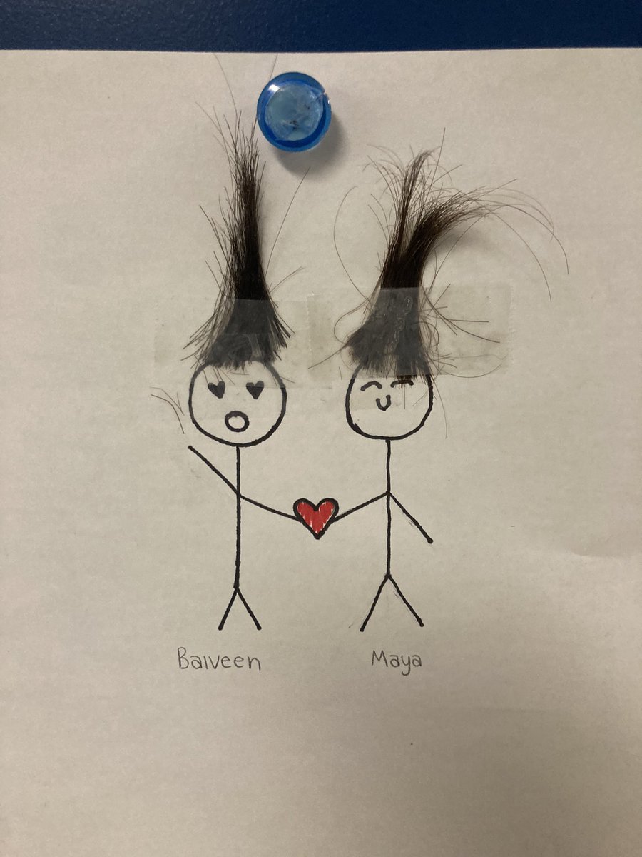 AmyMeiyee's tweet photo. Found some best friend art in a locker today and thought it was too cute not to share! #grade6 #besties #scissorart #donttellyourmom @swlcbe https://t.co/DT5n30p5hS