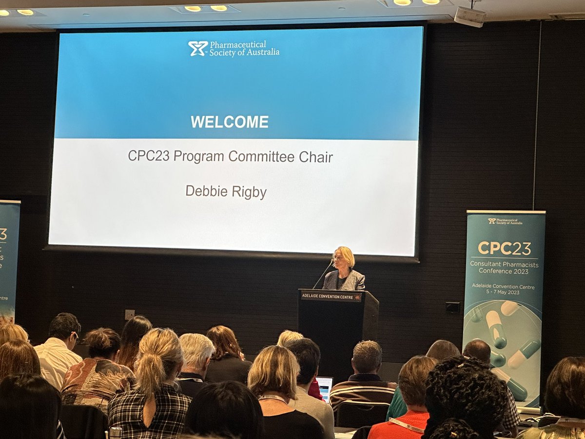 Chris_Camp6ell's tweet photo. Conference Chair @DRugby56 welcomes pharmacists to #CPC23 28% is their first accredited pharmacist conference! 

Thank you to Program Development Committee
@ManyaAngley @AndrewCStafford Neil Petrie @DrFeiSim Sarah Gillespie @KerriBarwick Adeline Tan @mptremlett  Ella Van Tienen https://t.co/SUuuHjgsJN
