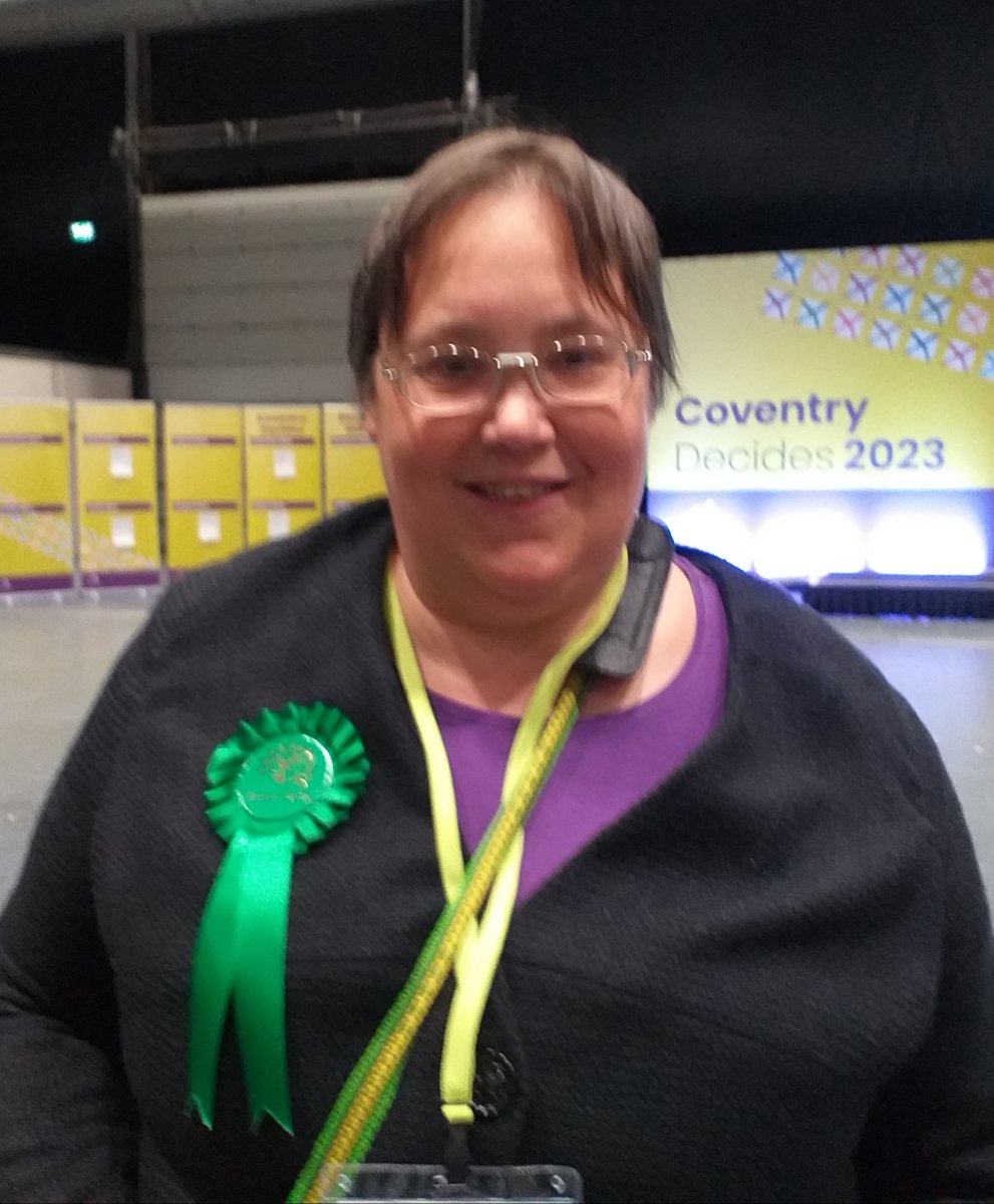 covgreenparty's tweet image. 📷to Esther Reeves, she is now a #GreenParty Councillor to serve alongside Cllr StephenGray in #Holbrook.Congratulations
#TheGreenParty won a 2nd seat from Labour Party with 1566 votes.
Perfect celebration in our founding city for our 50th anniversary!
coventry.greenparty.org.uk/manifesto/