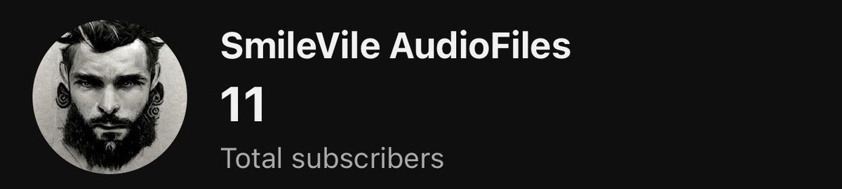 SmileVileAudio's tweet photo. Wow! 11 subscribers! 🤩 Shoutout to everyone who has subscribed to me - I never thought I'd even get 1! 🤗 

And a special thank you to @LoTalksTooMuch and @DodgeTheGraveYT for the kind comments!

Thank you all so much! 🙏 https://t.co/49FjvEcPq9