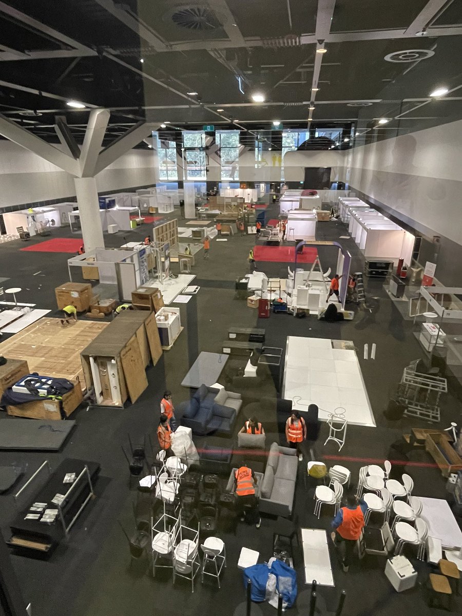 The #ASM23SYD HCI Exhibition hall is being built right now, ready to welcome delegates for the start of the scientific program tomorrow. Can't wait to get in there and connect with my medical and industry colleagues!