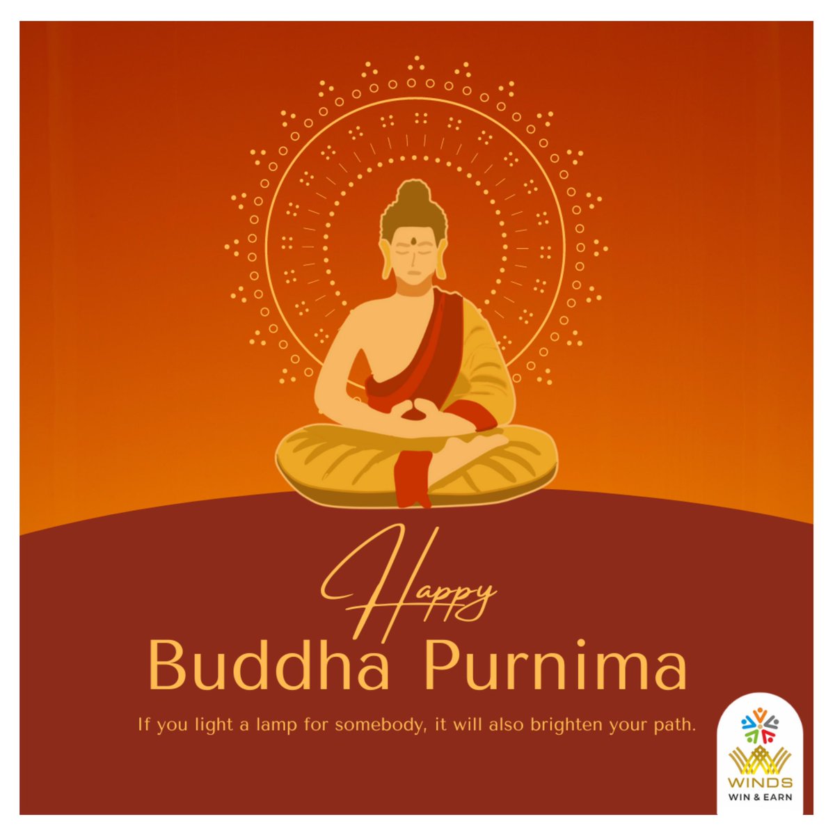 windsapp's tweet photo. May the teachings of Lord Buddha guide us towards enlightenment, peace, and harmony on this auspicious day of Buddha Purnima. Wishing you all a blessed and joyful celebration!🙏🏽

#WINDS #BuddhaPurnima #LordBuddha #Festival #Happiness #Happy #OnlineShopping #Cashback https://t.co/6juLIE7L5R