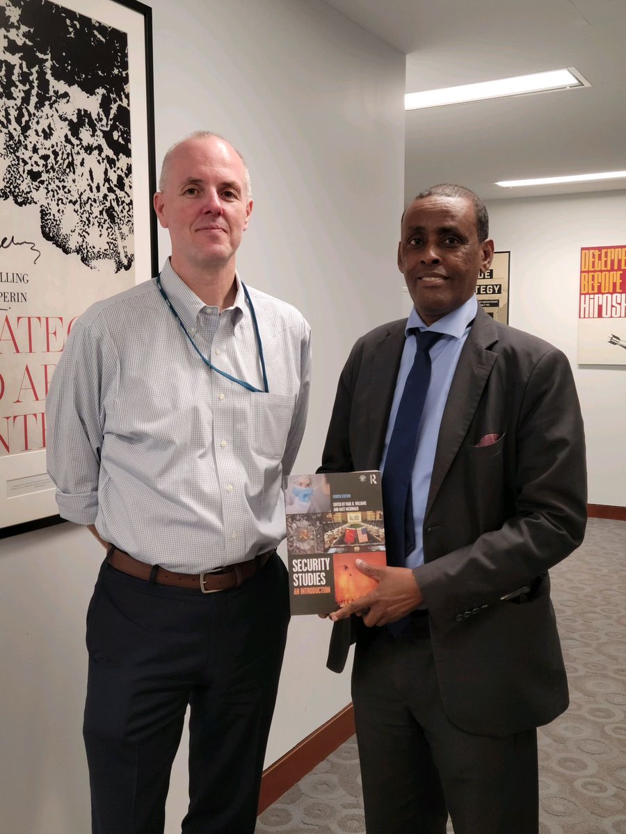 Thank you @PDWilliamsGWU for the warm welcome and the precious gift of this timely book. I have used the previous editions for my security studies course. This is a must read book for students and scholars. BTW, here is our report on SSR in Somalia: 8v90f1.p3cdn1.secureserver.net/wp-content/upl…