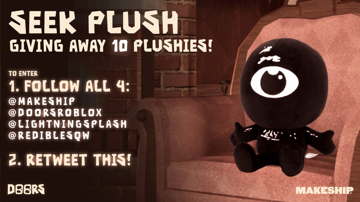 New Official DOORS Seek Makeship PLUSH IMAGE!!! 