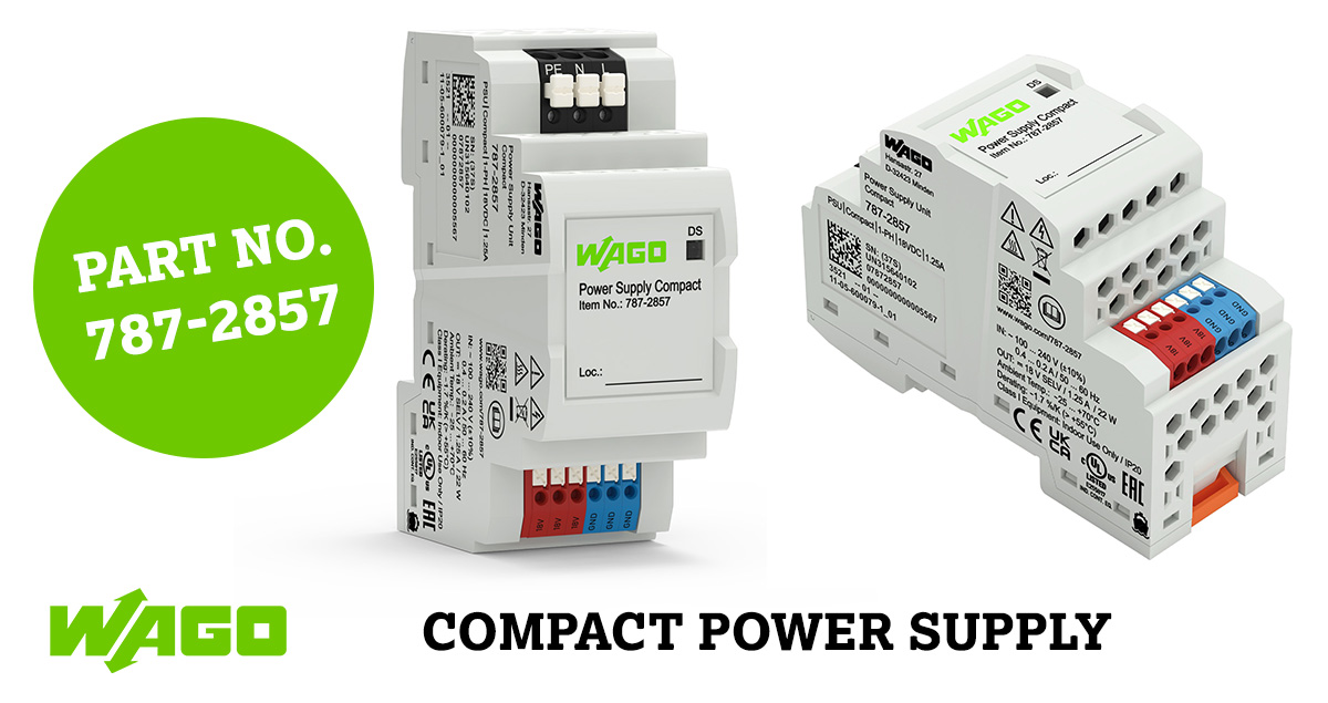 WAGOSingapore's tweet photo. This #WAGO Compact #PowerSupply with 18VDC uutput voltage is specially designed to supply the 753-647 #DALI Multi-Master module. https://t.co/jt4vxZjkxE
◘ Housing design per EN 43880
◘ Module width 36mm
◘ Push-in termination
#BuildingAutomation #LightingManagement #Automation https://t.co/Ev6f0iXXuX