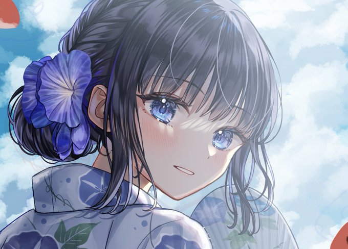 「blue eyes summer」 illustration images(Latest)