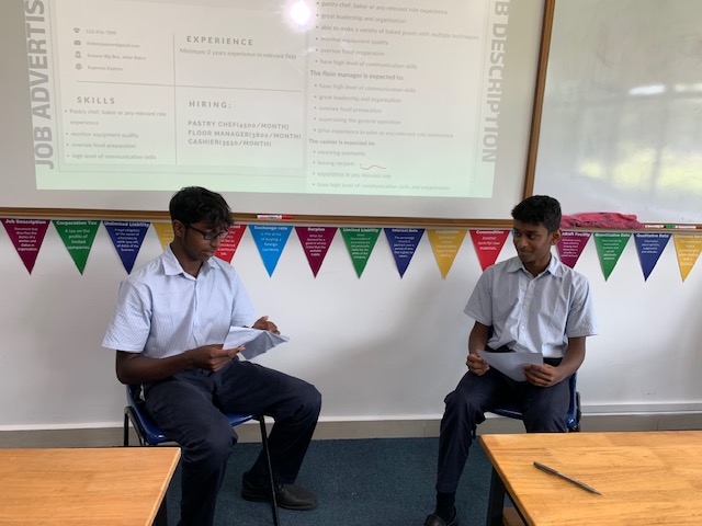 MCMSeniorSchool's tweet photo. #MCMShell Economics & Business pupils @MCMSeniorSchool putting their interview skills to practice. #hiringnow #careers https://t.co/AFocyiGJlu