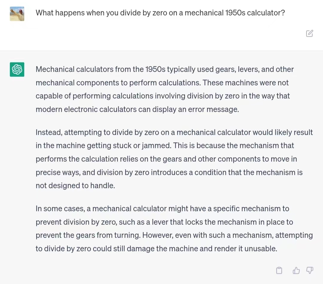 abhishekbhaya's tweet image. From this #MechanicalCalculator to @OpenAI&apos;s #ChatGPT... we have come a long way in #MachineLearning.

#Zero #Infinity #Paradox #Mathematics