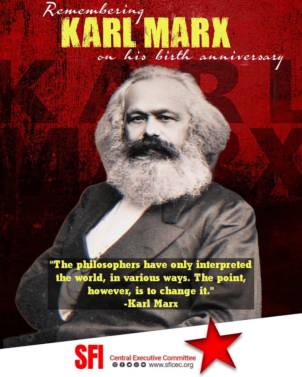 Remembering Karl Marx on his birth anniversary
#May5th #KarlMarx