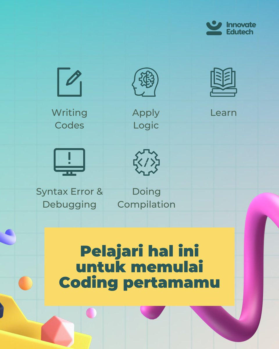 InnovateEduTech's tweet image. Ini nih jawaban buat yang sering nanya 

&quot;Aku pengen ikut IT bootcamp nya tapi belum bisa coding, gimana sih min biar bisa dan jago coding?&quot;

#coding #belajarngoding #switchcareer #tech