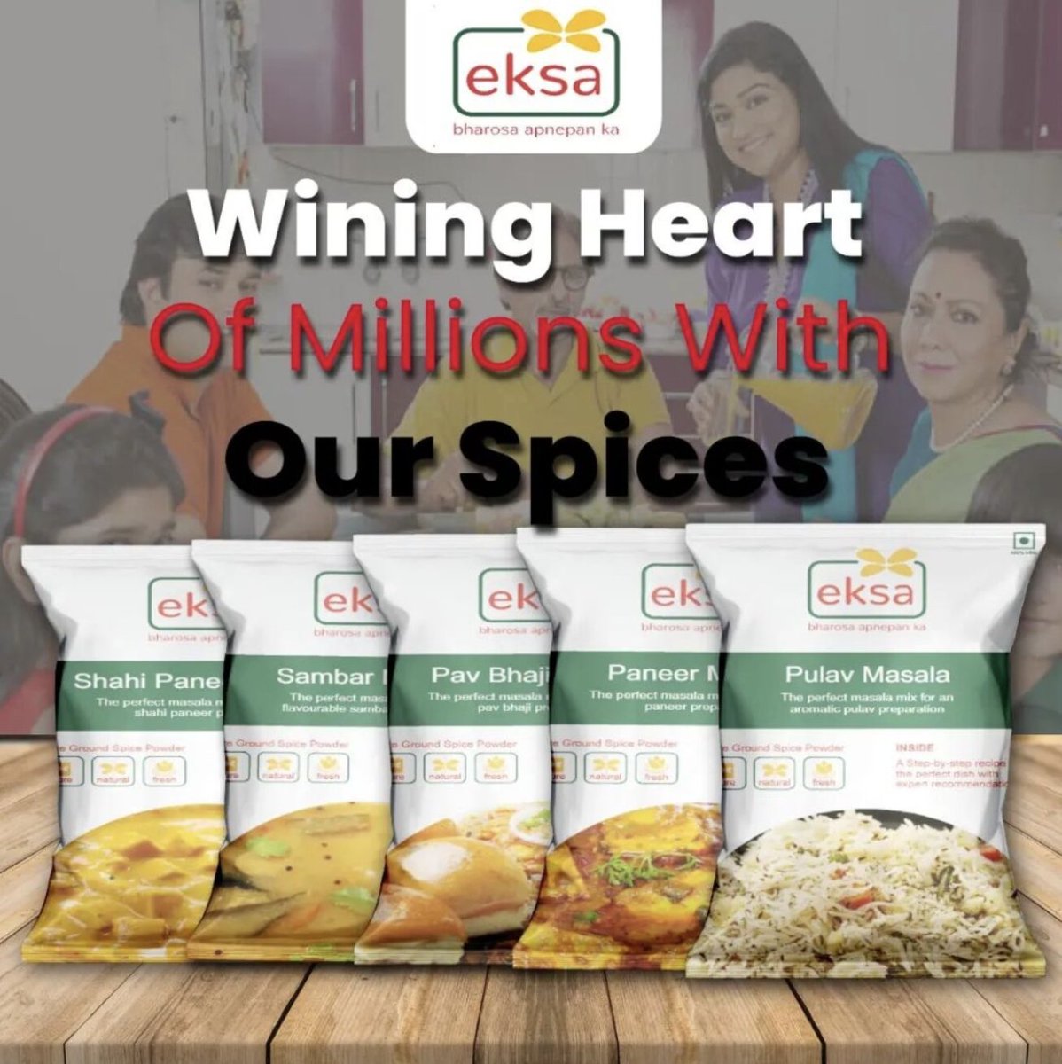 Make every dish a delicious one to cherish forever with our spices.

#eksa #eksamasala #eksafoodproducts #bharosaapnepanka #spices #masala #spicyfood #pulav #paneer #shahipaneer #pavbhaji #sambar #pulavmasala #vegdish #vegdishes #veg #food #Foodies #foodlover #spice