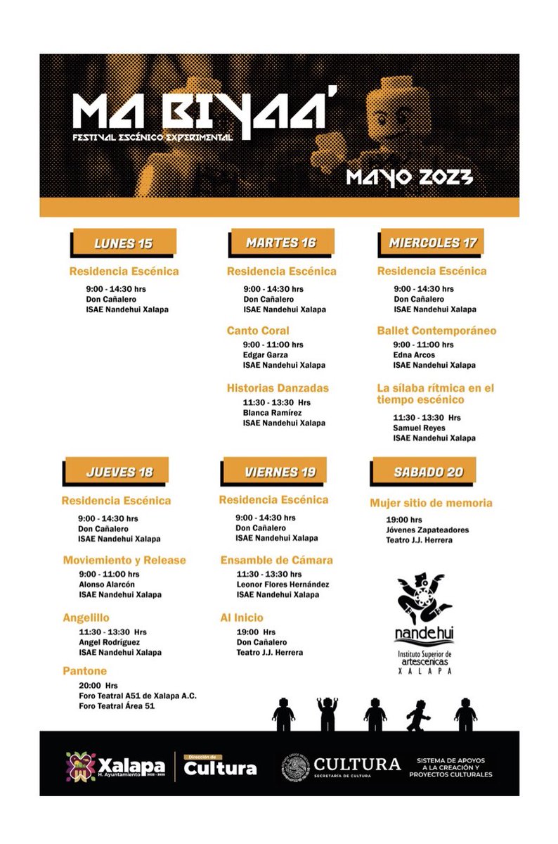 MaBiyaa's tweet photo. ‼️¡𝐂𝐎𝐍𝐎𝐂𝐄 𝐍𝐔𝐄𝐒𝐓𝐑𝐀 𝐏𝐑𝐎𝐆𝐑𝐀𝐌𝐀𝐂𝐈Ó𝐍!‼️

Mabiyaa’ Festival Escénico Experimental te invita a su #novenaedicion. No te la puedes perder.

¡Te esperamos!

#mabiyaa #novenaedicion #escenicoexperimental  #yabaileyadance  #mabiyaa9 #Xalapa https://t.co/eJUrkAwFK0