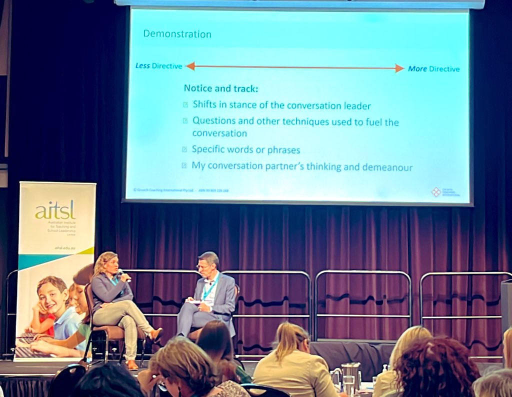 Watching the masters at work in Masterclass- The Humble HALT - the dance of advocacy and inquiry. 
<a href="/gcieducation/">Growth Coaching International</a> @CmunroOz  #HALTSummit2023 #coaching