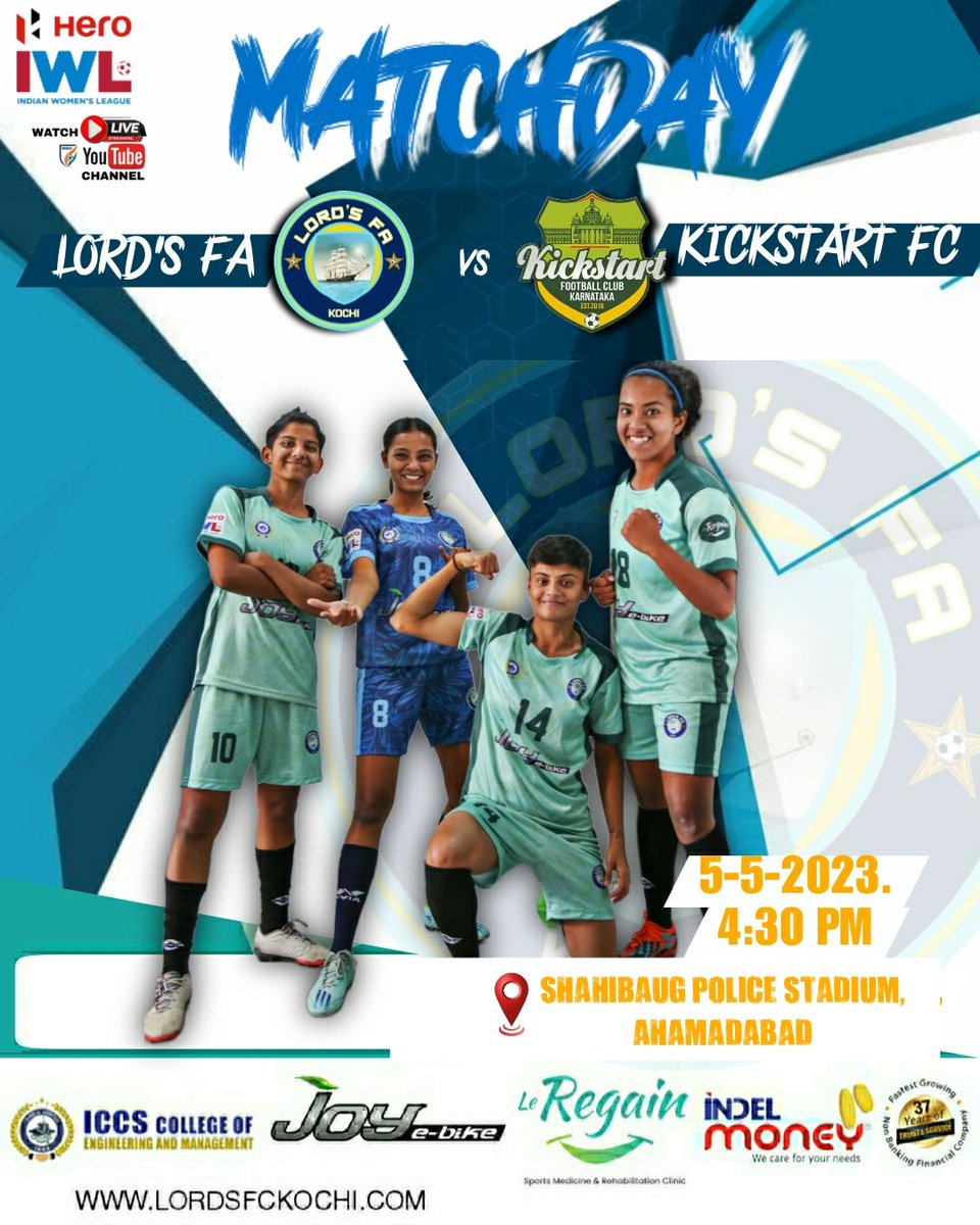 lords_fa's tweet photo. โ๏ธ ๐๐๐๐๐๐๐๐ โ๏ธ
Lords FA Kochi are up against Kick Start FC today at #HeroIWL ๐
โ 4:30PM
๐๏ธ Shahibaug Police Stadium
๐บ Live on @IndianFootball YouTube Channel
#lordsfa #ShePower #IndianFootball #keralafootball #kochi https://t.co/7BvNoMxyQf