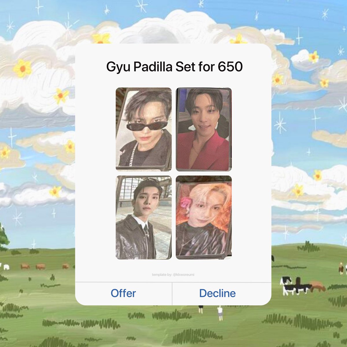 d1kyeom's tweet photo. WTS LFB SVT PH
mingyu the name future dream SET (gyu padilla) 

 -650(can lower to 630 if today)
- free pf if payo but can do 2 days reservation w 50% dp
-mint condi
-can send vid condi to sure taker
-onhand(ph seller)
-can send directly to ur add
-X sensitive
-reply/dm to claim https://t.co/jzgQQ1EJjo
