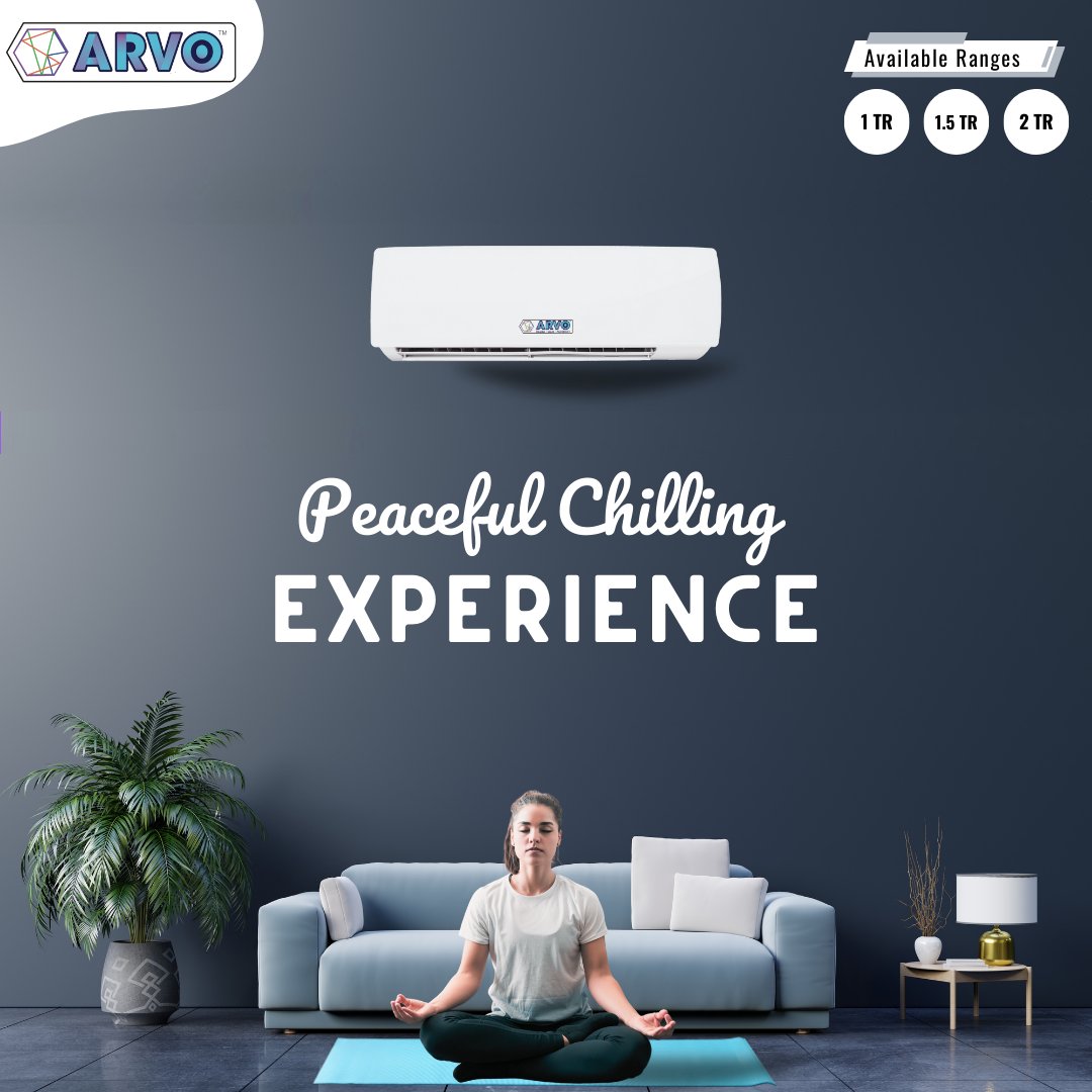 Stay relaxed and stay cool!

Experience the ultimate cooling performance with our range of elegant, luxurious, and stylish air conditioners.

#Arvo #Cresco #CrescoIndustrialProducts #CoolingPerformance #StayCool #UltimateComfort #AirConditioning #EnergyEfficiency