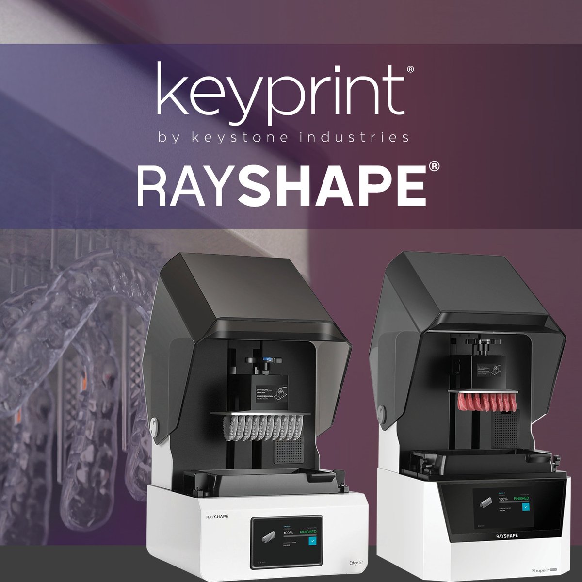 3d_rayshape's tweet photo. RAYSHAPE printers are now KeyPrint Compatible!
We are thrilled to announce that KeyPrint precision 3D resins have been validated on RAYSHAPE Shape 1+ series and Edge E1 printers. Read more about our partnership in the comments below.#Keyprint #RAYSHAPE #3DDental #DigitalDentistry https://t.co/TFrmbdNrIv