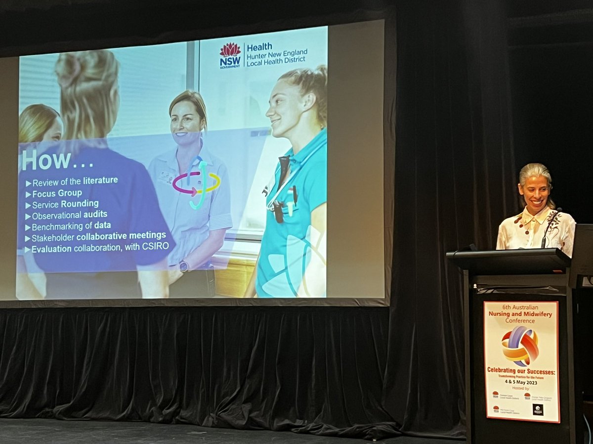 Melisa Grujovski speaking about a model for care for a capital works build. #ANMC23