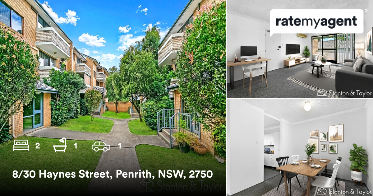 🛌 2 🛀 1 🚘 1
📍 8/30 Haynes Street, Penrith, NSW, 2750

Our agent’s latest sale on #RateMyAgent

rma.reviews/HOTb4Wniyhsz

...
#ratemyagent #realestate #Stanton_and_Taylor_Real_Estate