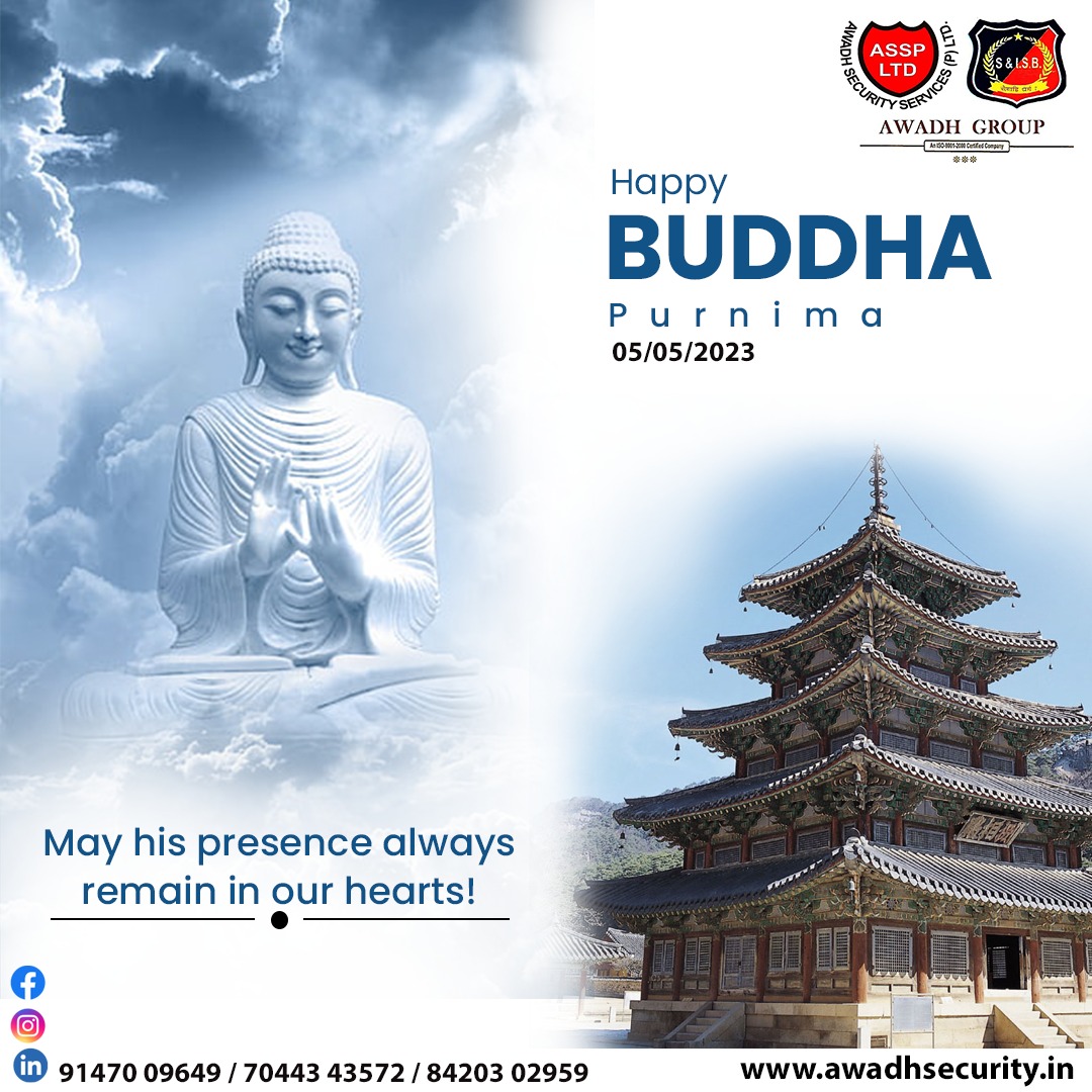 awadhsecurity's tweet photo. May Lord Buddha bless you and your family with great health, , wealth, knowledge, and kindness. Happy Buddha Purnima

#BuddhaPurnima #buddhapurnimastatus #buddhapurnima☸️🌷 #buddha #buddhaquotes #buddhateachings https://t.co/sWJALPfdjt