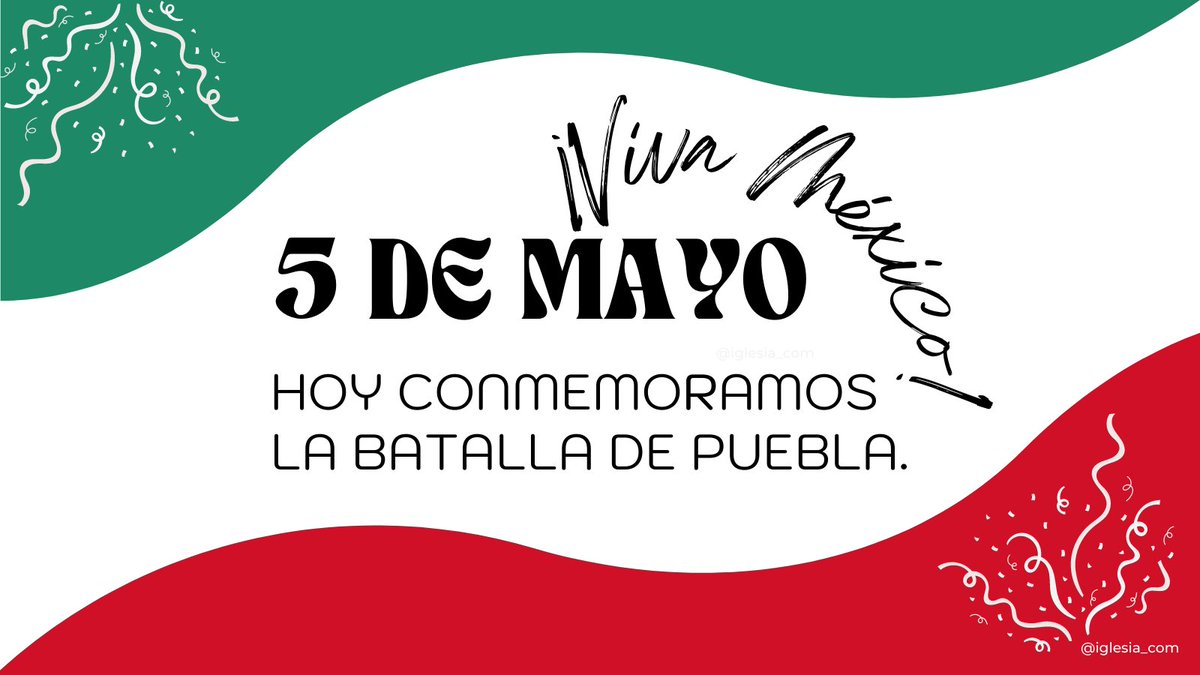 🇲🇽 Hoy, el 5 de mayo, celebramos la valentía y determinación de nuestros héroes en la Batalla de Puebla. ¡Viva México! 
#5DeMayo #BatallaDePuebla #HistoriaMexicana #IgnacioZaragoza #Mexico #OrgulloMexicano #Patriotismo #Resistencia  #iglesia_com

iglesia.com/la-historia-de…